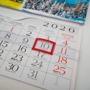 Okienka do kalendarzy bezgumkowe L=310 mm, opakowanie 100 szt.