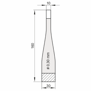 Kiwaki do wobblerów z taśmą klejącą przeźroczystą po przeciwnych stronach FLIP 030/160, opakowanie 100 szt.