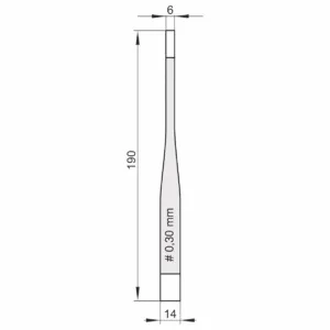 Kiwaki do wobblerów z taśmą klejącą przeźroczystą SLIM / B PET 030/190, opakowanie 100 szt.